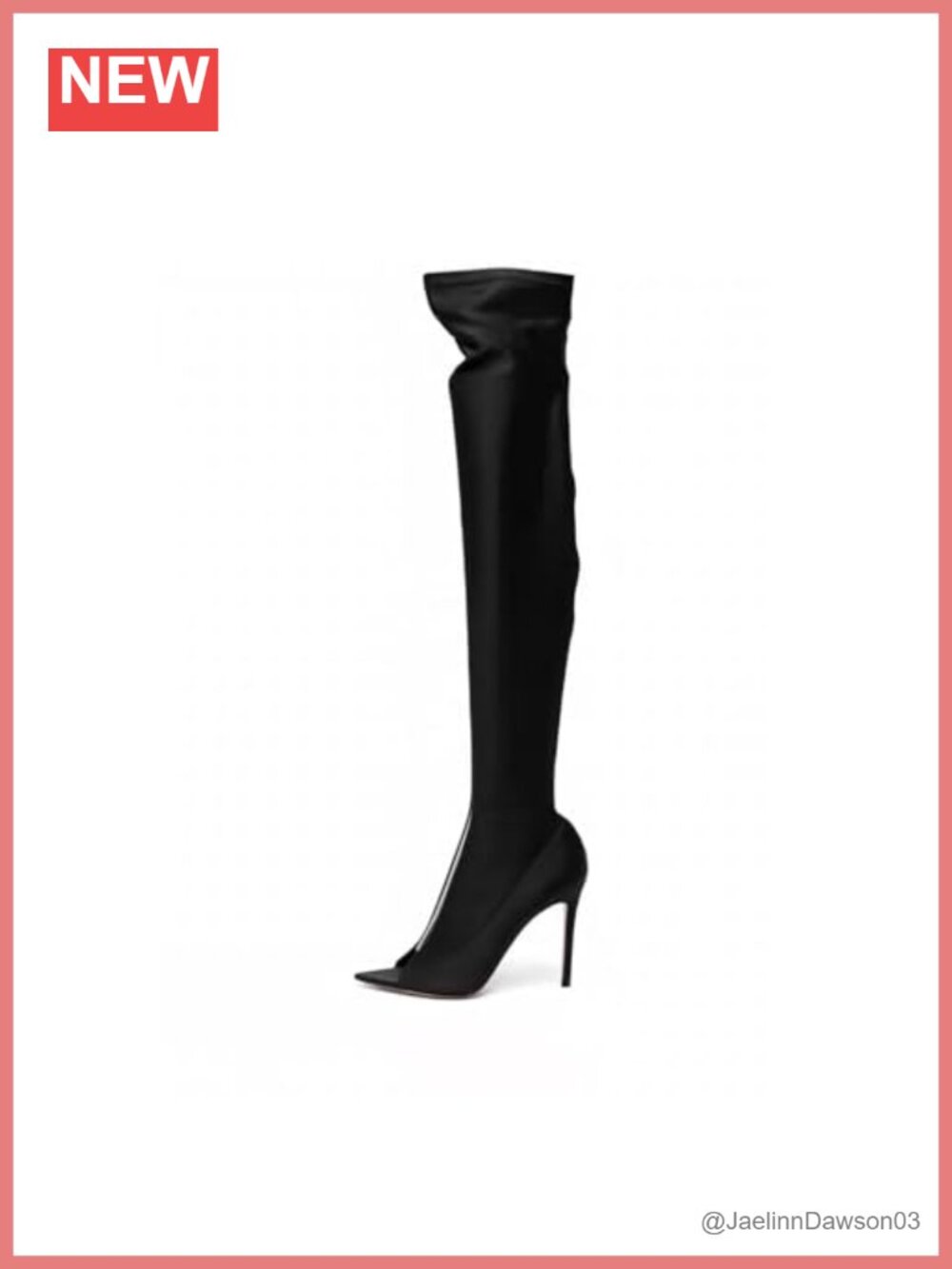 Stretch Thigh High Boots Stiletto Heel Peep Toe Over the Knee Slip On Women